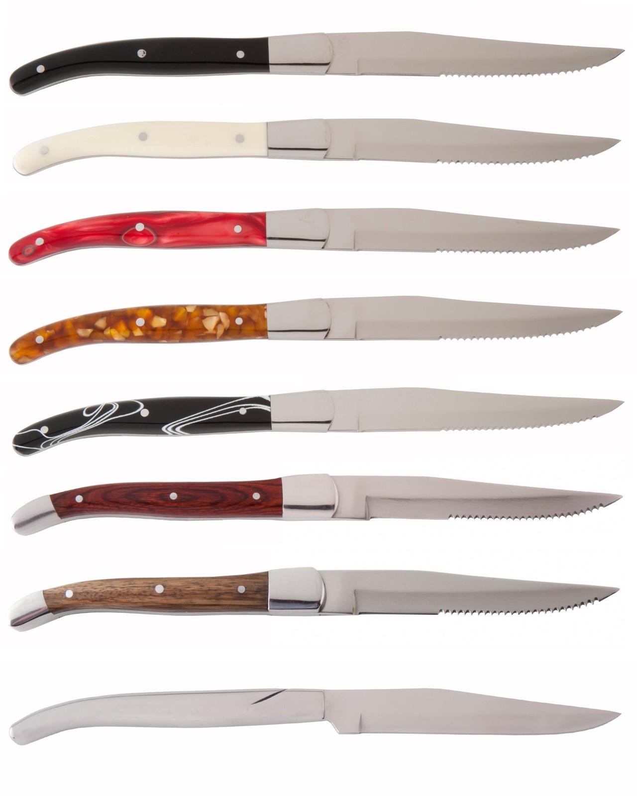 Provencal Serrated Steak Knife 9.25inch Red Handle Set Of 6