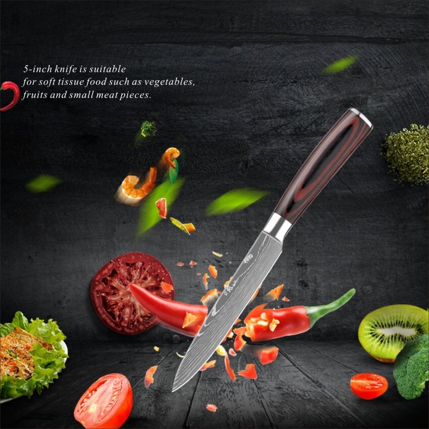 Kitchen Knife Set Steak Knives Sharp Stainless Steel Professional Chef Cutlery