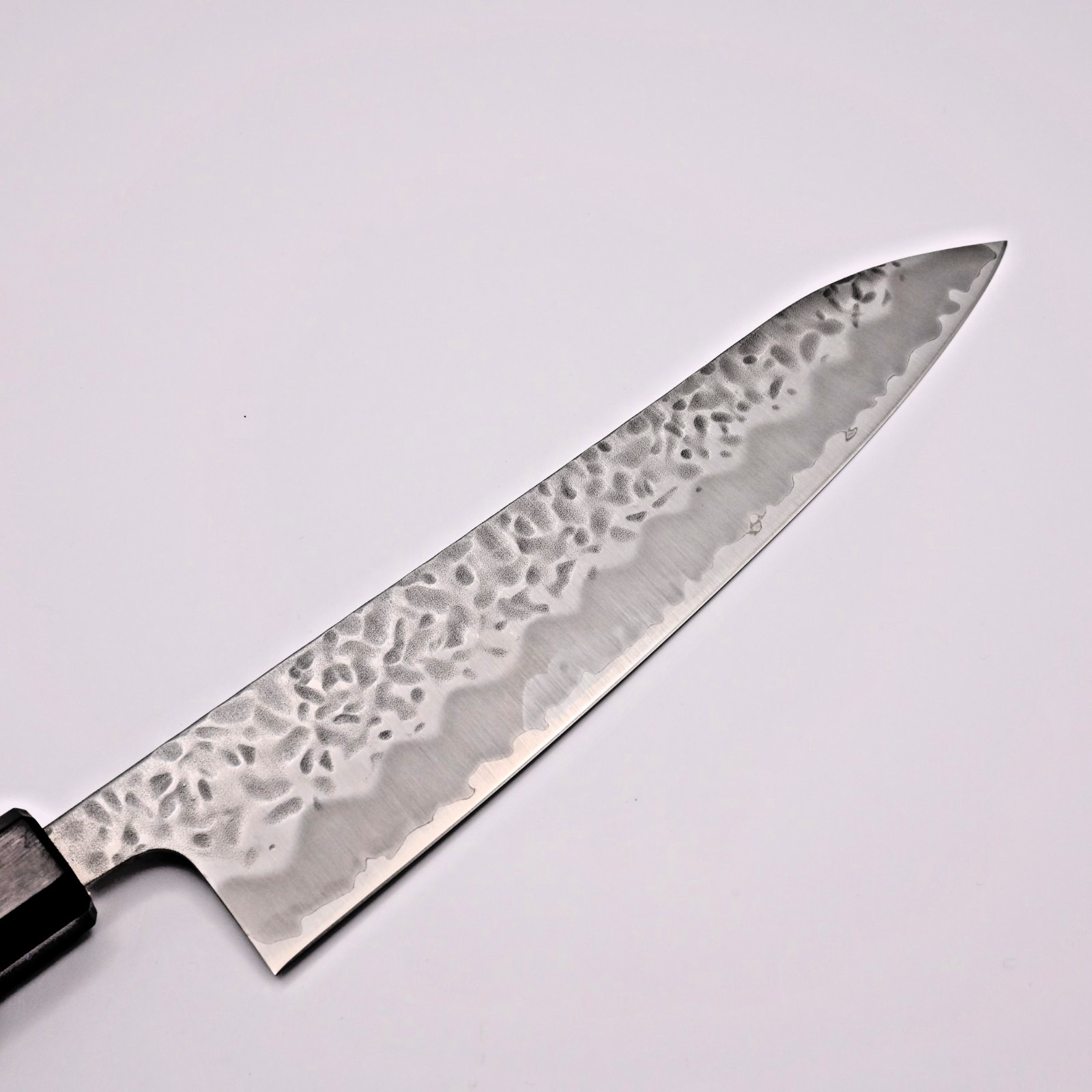 Japanese Gyuto 210mm Shirogami #1 Tsuchime Hand-Forged Walnut Wa Tosa Japan