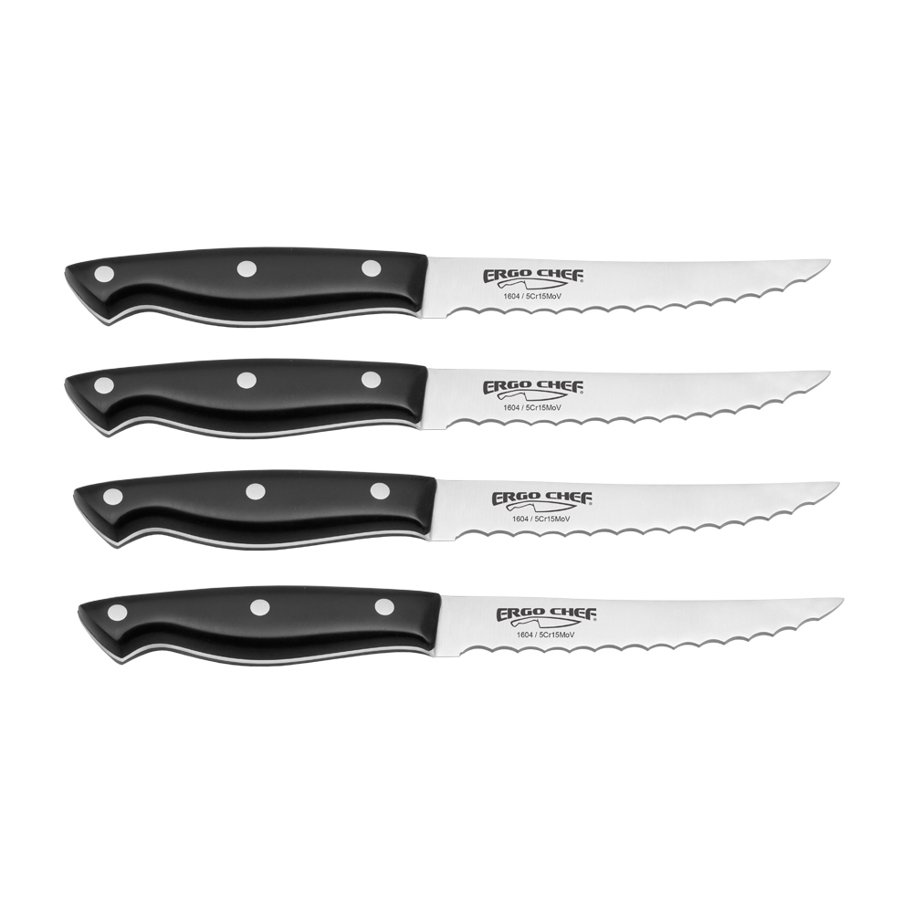 Ergo Chef Pro-Series II 4pc. Steak Knife Set Steak House Style Comfort Handle