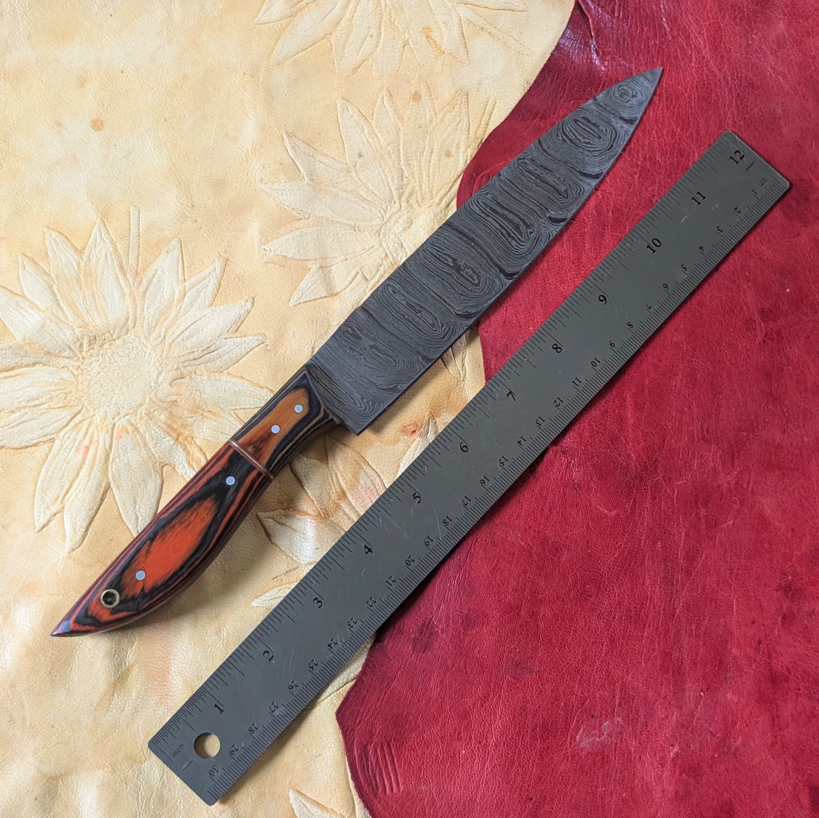 Handmade Damascus Steel 5-PIECE CHEF KNIFE Set w/Sturdy Travel Case OUR LAST SET