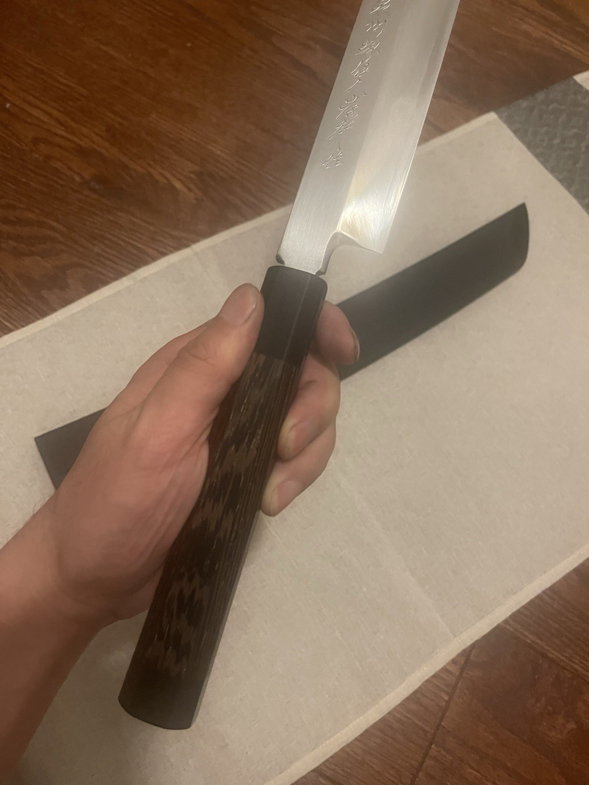 Japanese Yanagiba Sakimaru Knife 360mm Sakai Takayuki 泉州堺住人 孝行作 Zangetsu 斬月 山塚尚剛