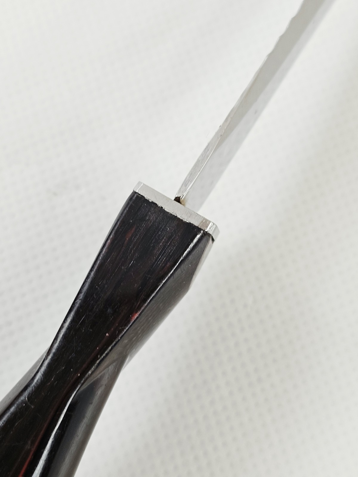 Cutco 1758 / 1759 USA Made Brown Swirl Steak Table Knife 3.5″ Chrome MCM Accent