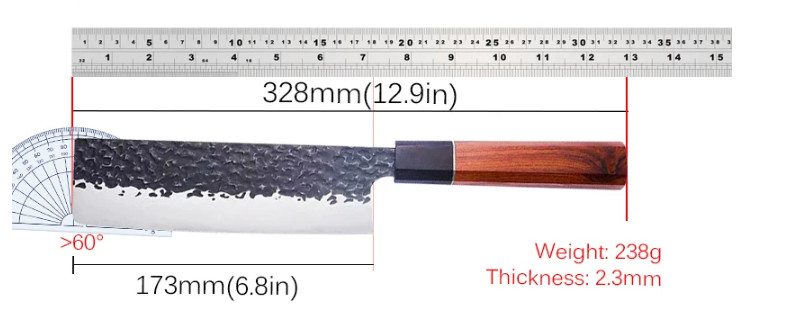 WXCOO Professional Chef Knife Hand Forged Kitchen Knife Solid Wood Slicing….