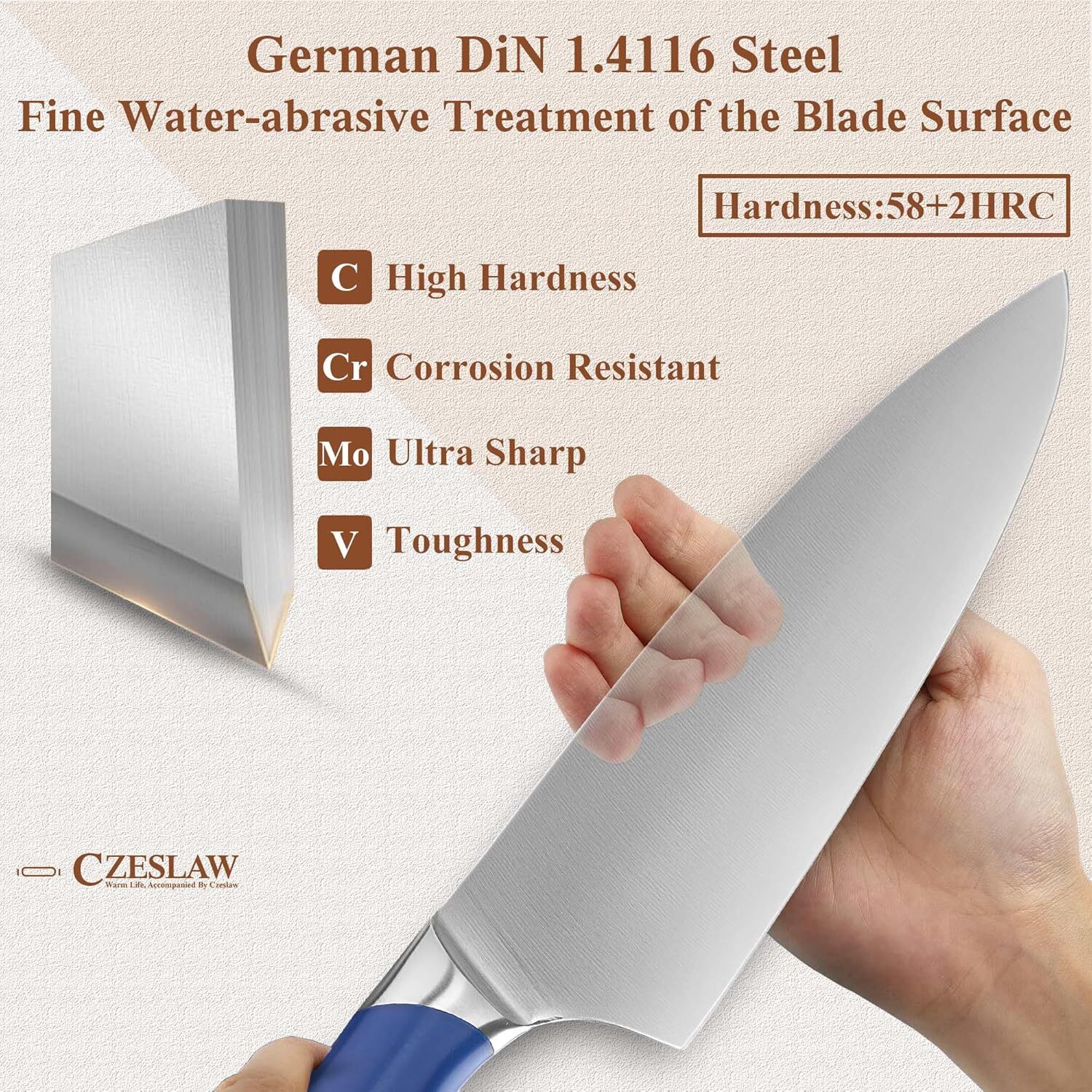 knife set, 3 Piece kitchen knife set – Razor Sharp Professional Chef Knife