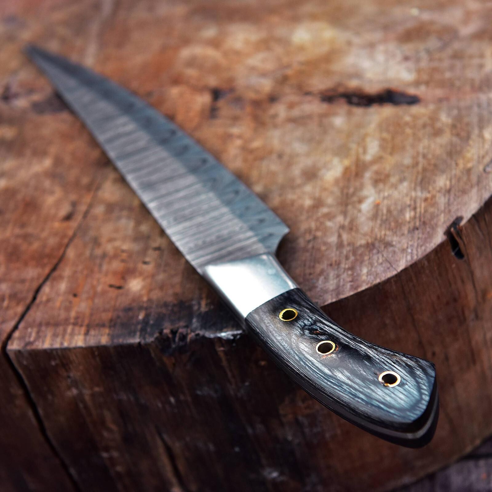 Handmade DAMASCUS STEEL CHEF KITCHEN KNIFE