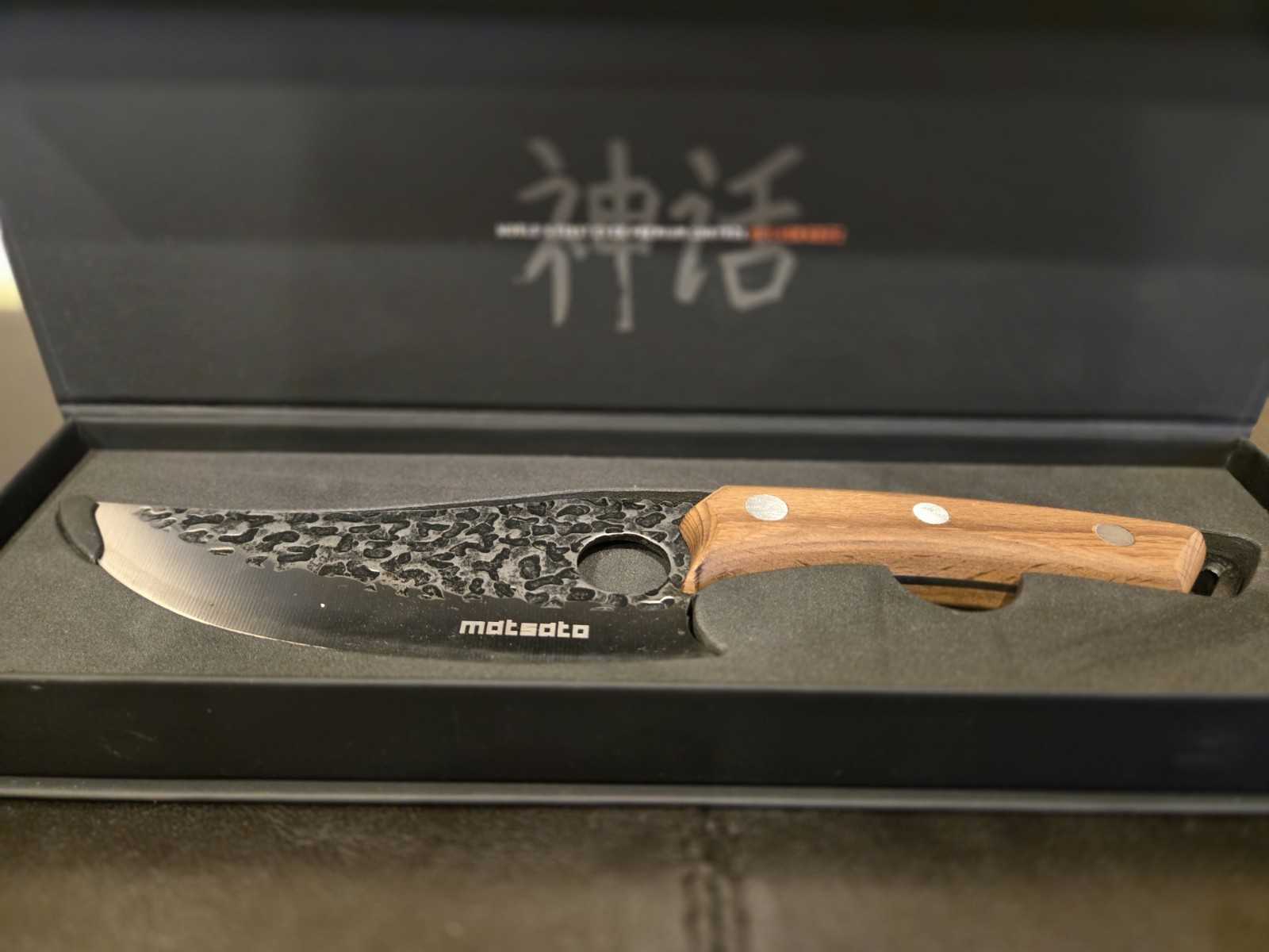 matsato Kitchen Knife 5.9in Straight Blade Wood Handle