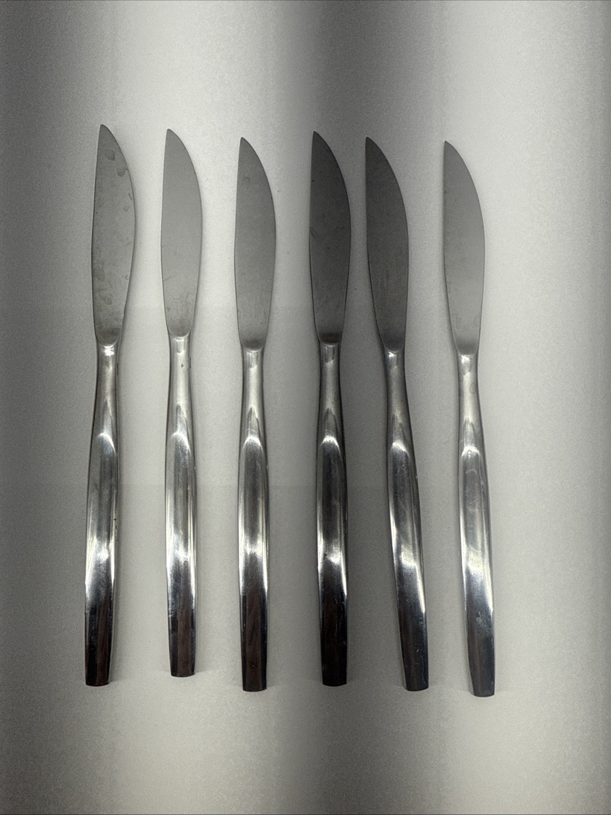 Chef Le Blanc Stainless Steak Knives Set of 6 Vintage 8″ Flatware Lot