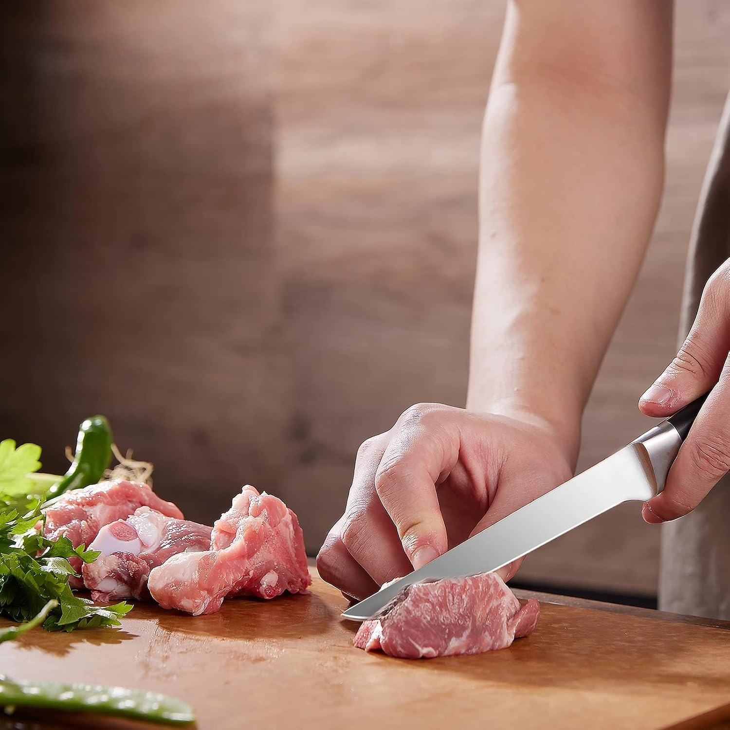 5.5-Inch German Stainless Steel Boning Knife with Ergonomic Handle
