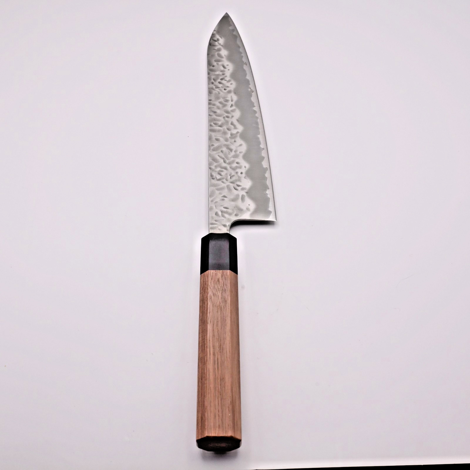 Japanese Gyuto 210mm Shirogami #1 Tsuchime Hand-Forged Walnut Wa Tosa Japan