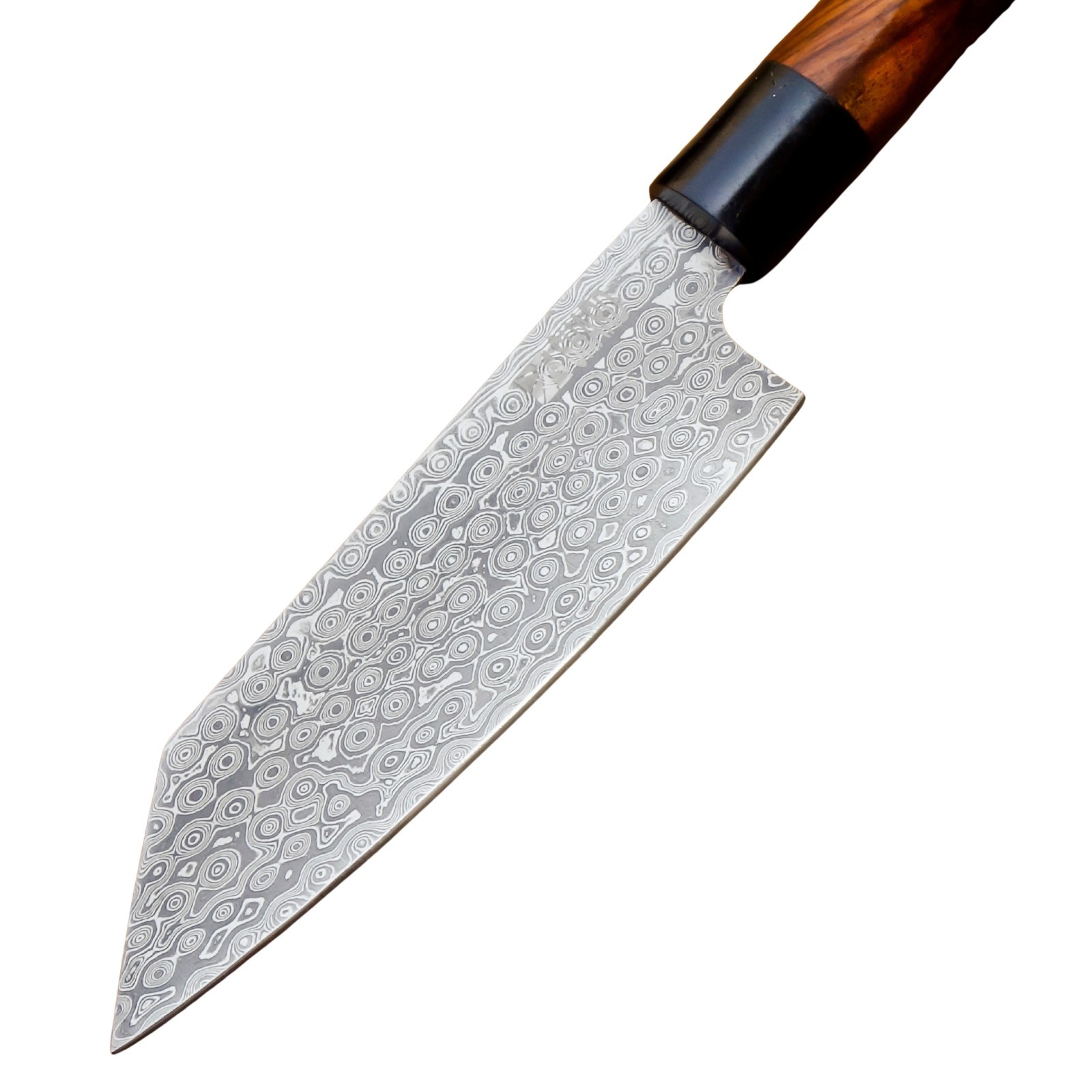 Damascus Steel Kiritsuke Chef Knife 6″ Blade Two-Tone Wood Handle No Sheath