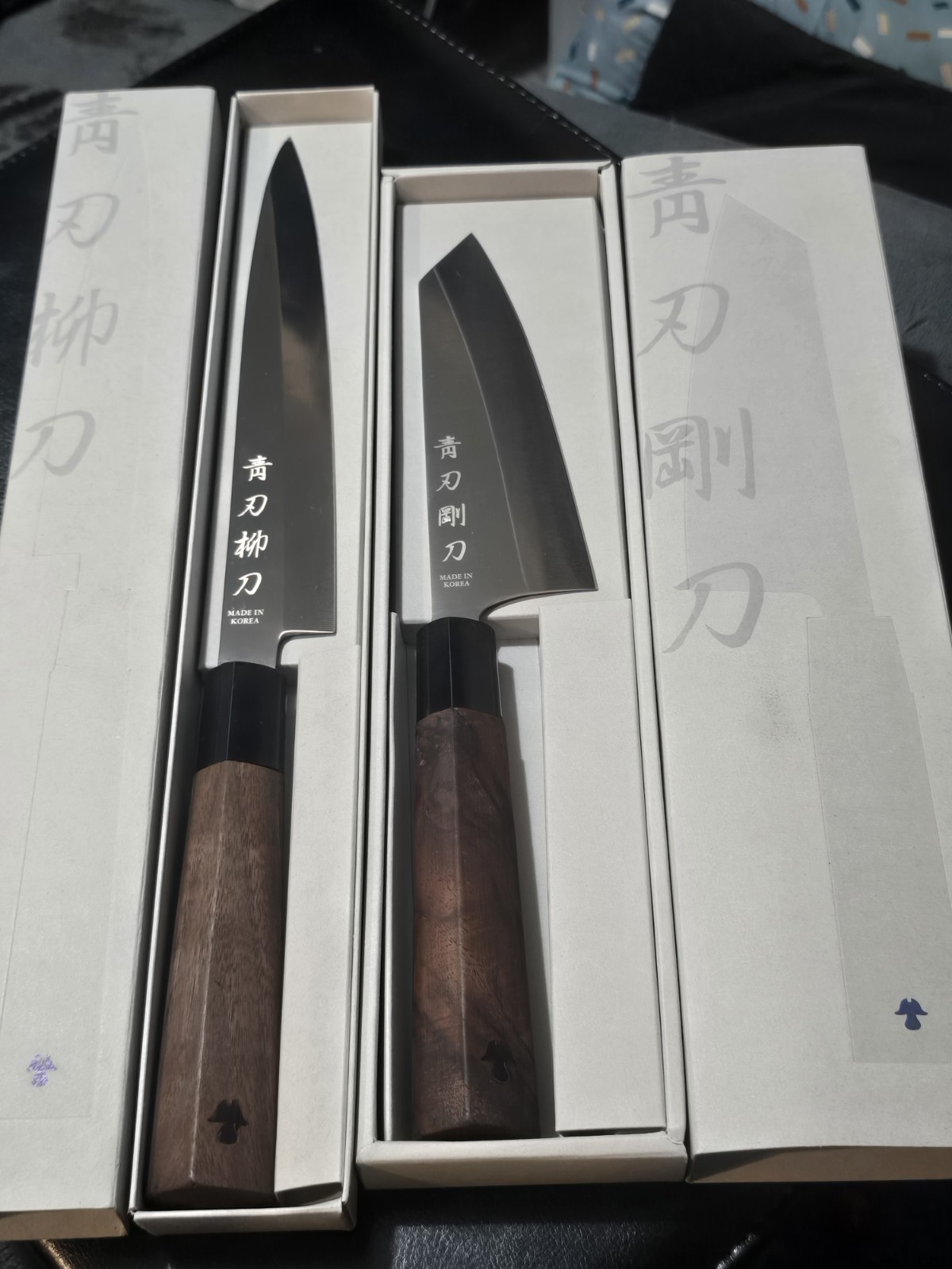 2 Japanese style knife Set. Blue Yanagiba Sashimi 13″ and Deba Chef 11 ” Korea