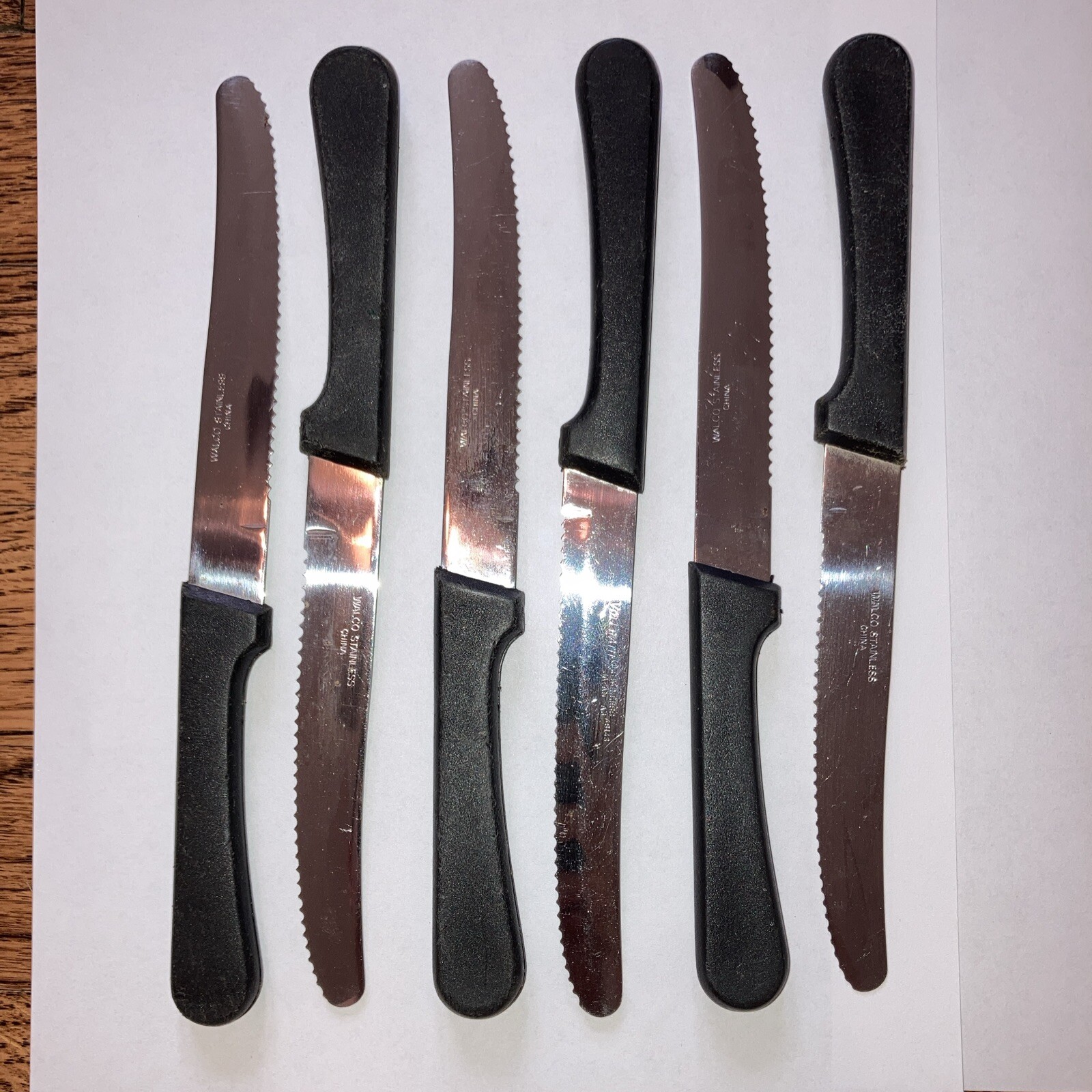 🔥 6 pcs Steak Knife: Walco Stainless Steel Round Tip Knifes, Blade 4-5/8″,12cm