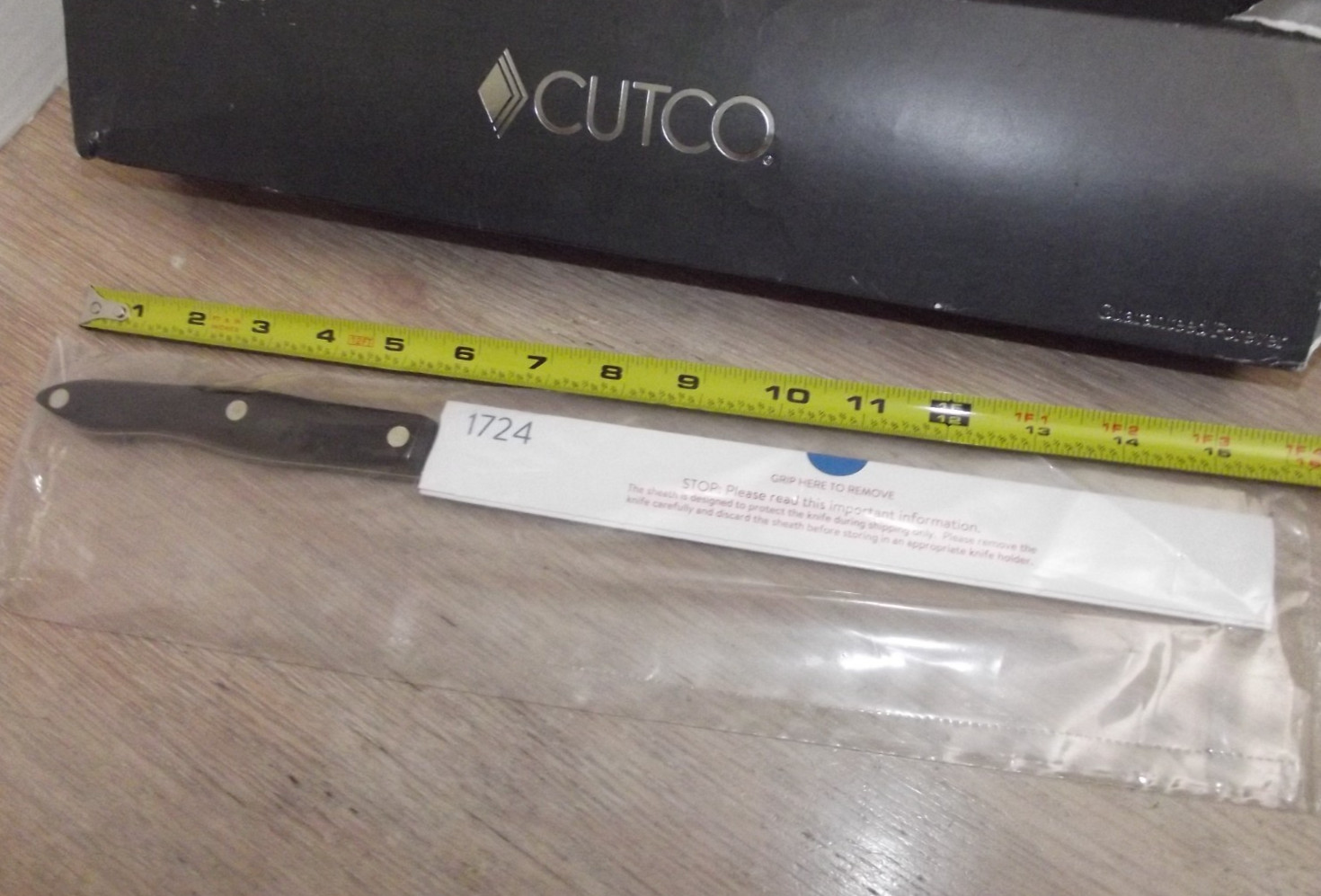 SEALED CUTCO Gourmet 9 7/8″ Slicer/ Bread Knife 1724 Brown Black Marbled Handle