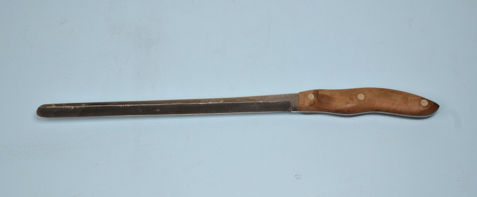 Vintage Cutco No. 24 Bread Slicer Knife 10″ Blade Classic Brown Handle Made USA