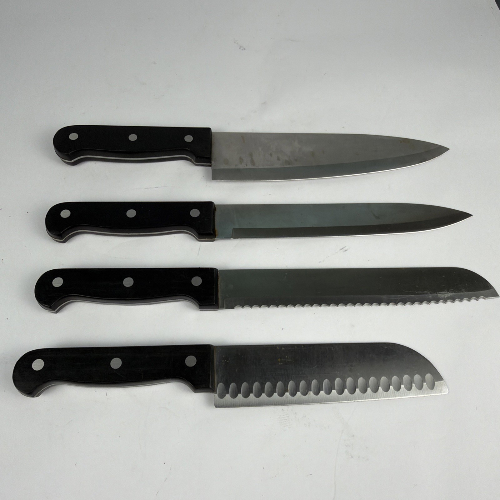 Set of 4 CUISINE DE FRANCE SABATIER Knives Full Tang Ebony Handles