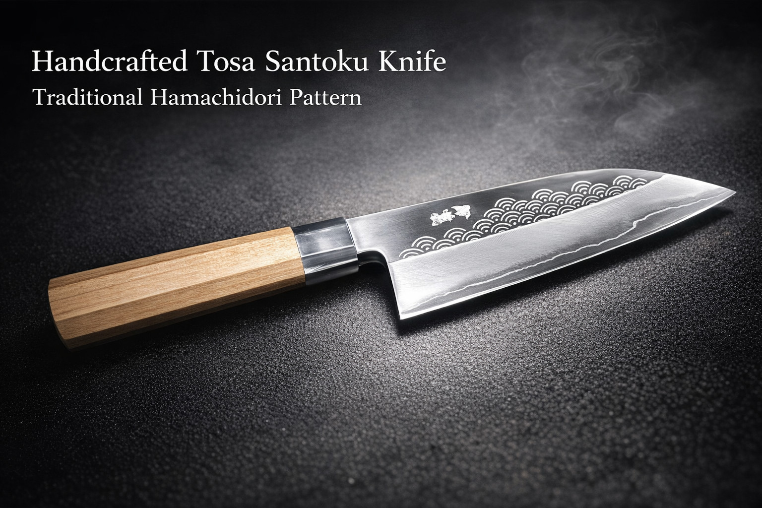 Japanese Tosa Hand-Forged Santoku Knife Ginsan Steel | Hamachidori Artisan Blade