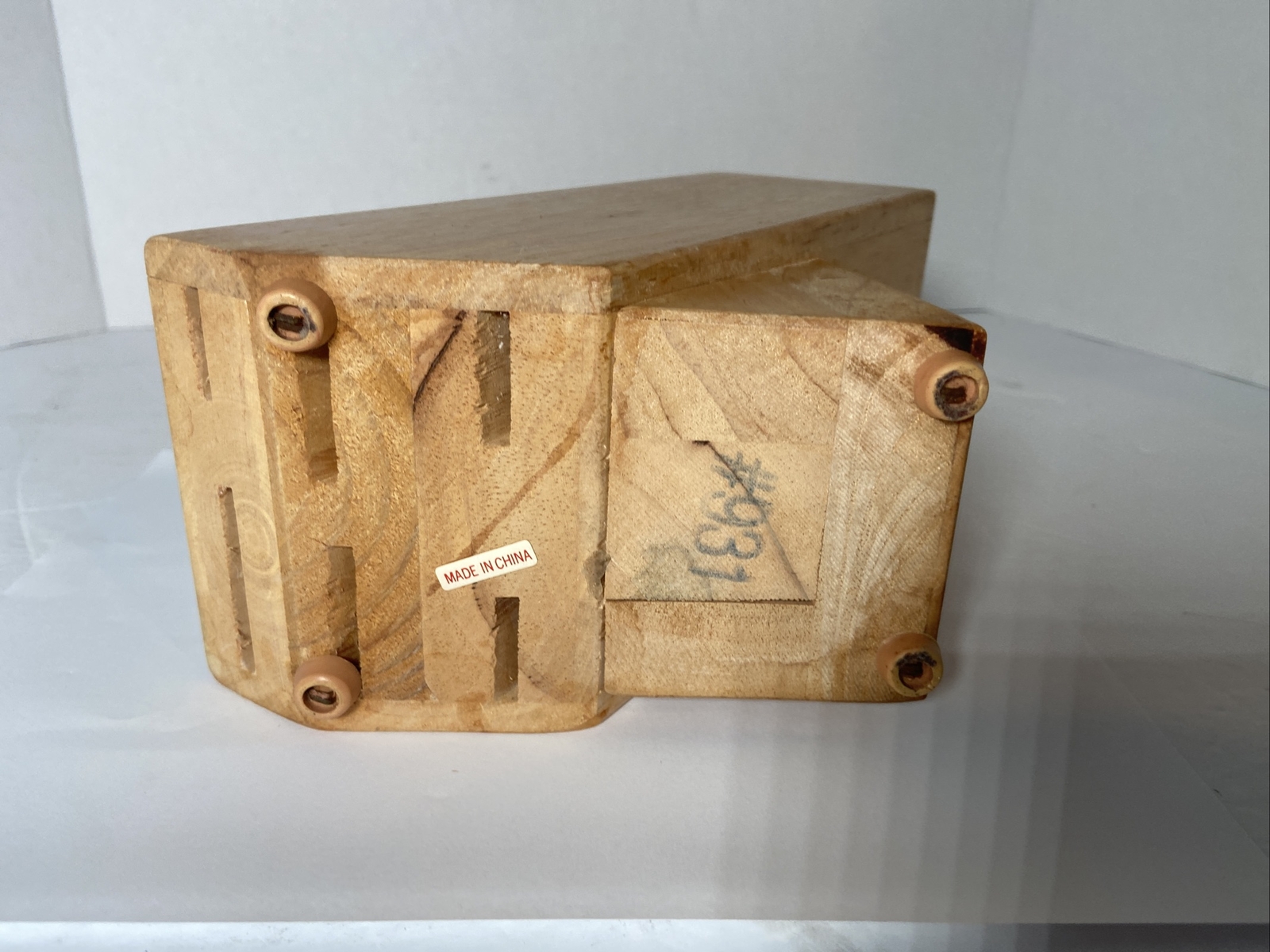 Zwilling J.A. Henkles Knife BLOCK ONLY 6-SLOT Pine Wood #931 EUC