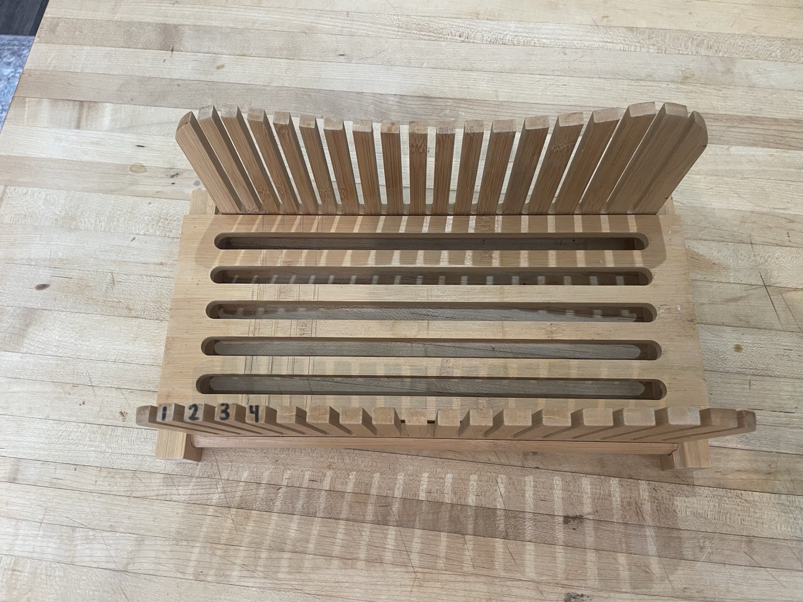 Bamboo Wooden Bread Slicer / Slotted Knife Sections – Designed