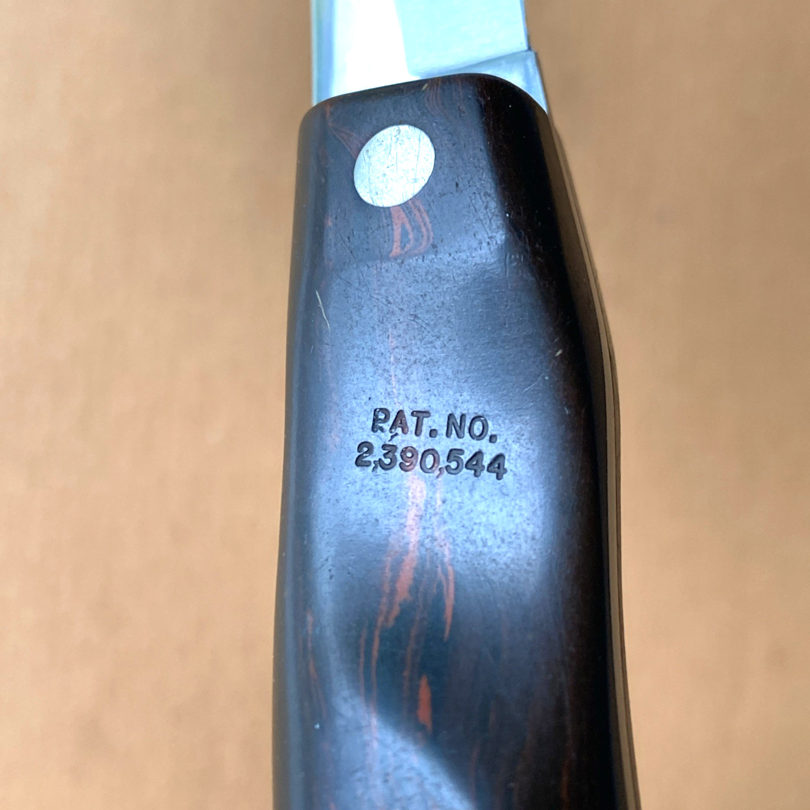 EUC Cutco Paring Knife 1020 Brown & Orange Swirl Design Vintage 1952-1960