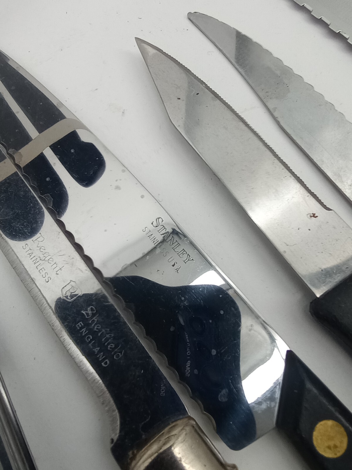 Vintage Kitchen Knives Lot of 37 With Plastic Handles
