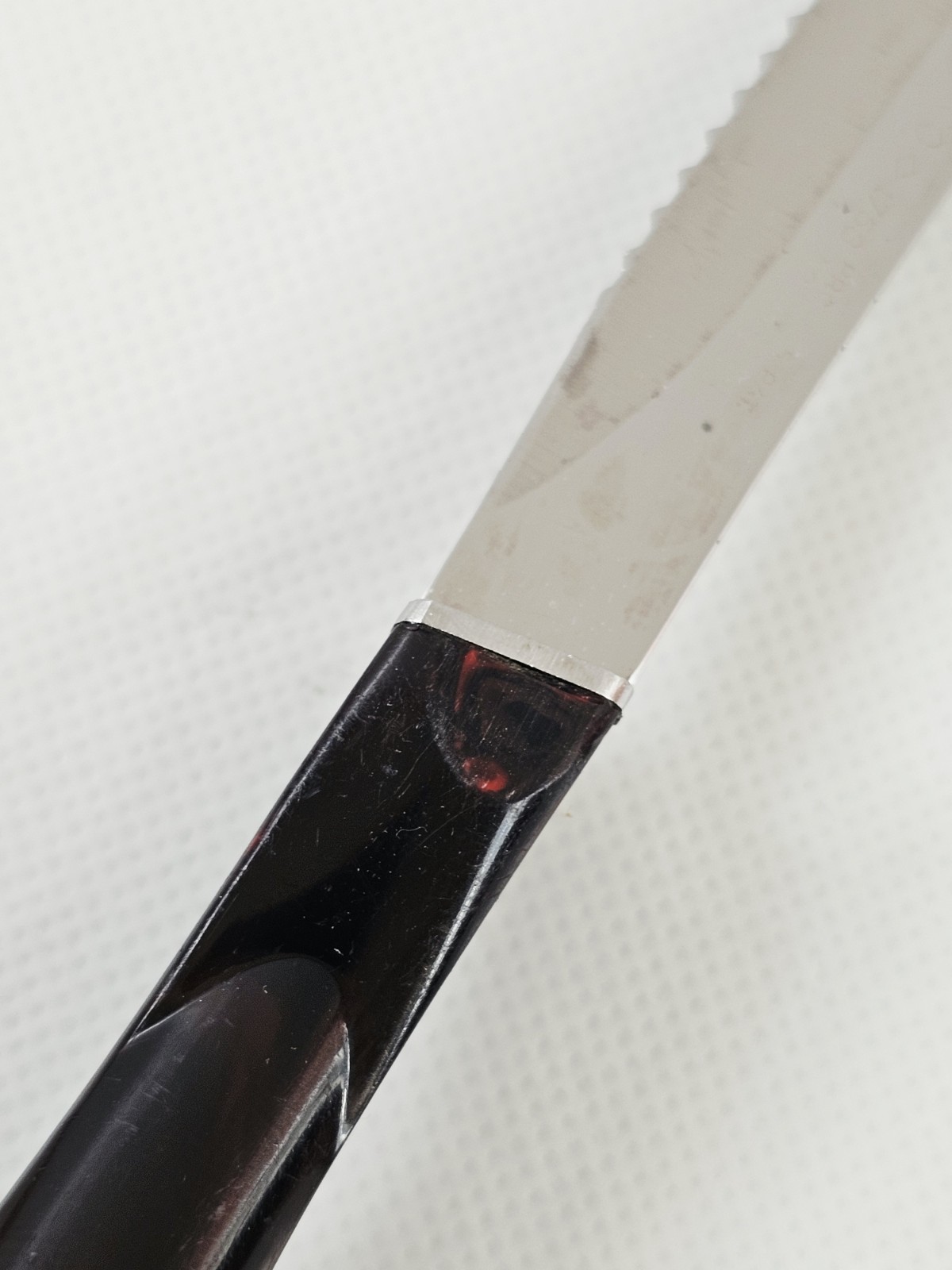 Cutco 1758 / 1759 USA Made Brown Swirl Steak Table Knife 3.5″ Chrome MCM Accent