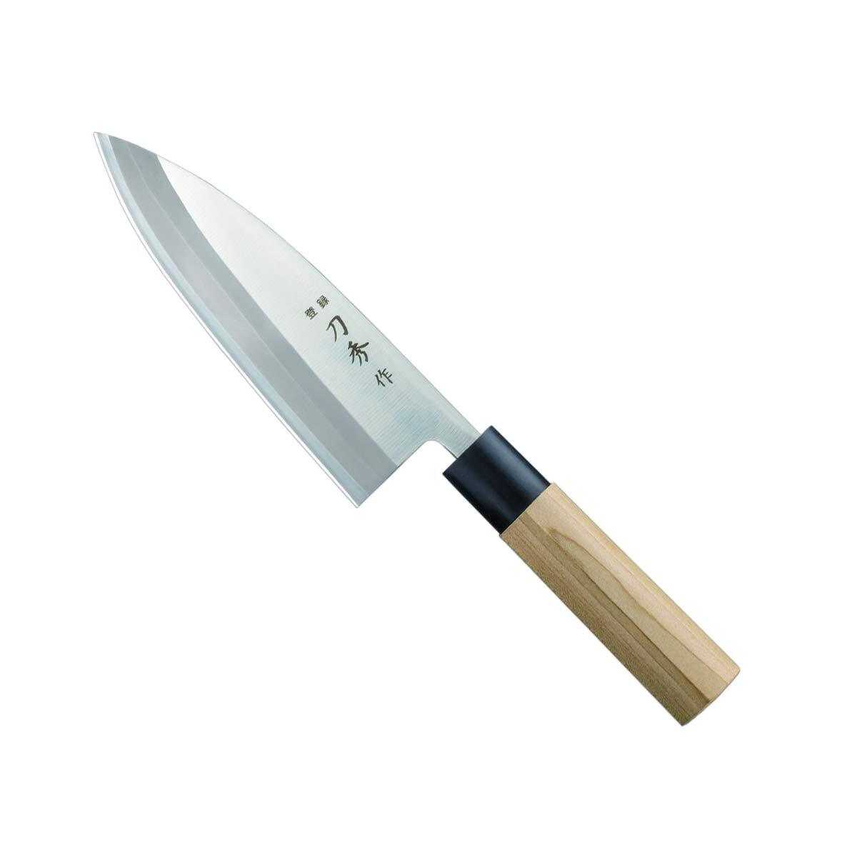 Deba Left-Handed 165mm Made in Japan Molybdenum Vanadium Steel Single Edge Rough