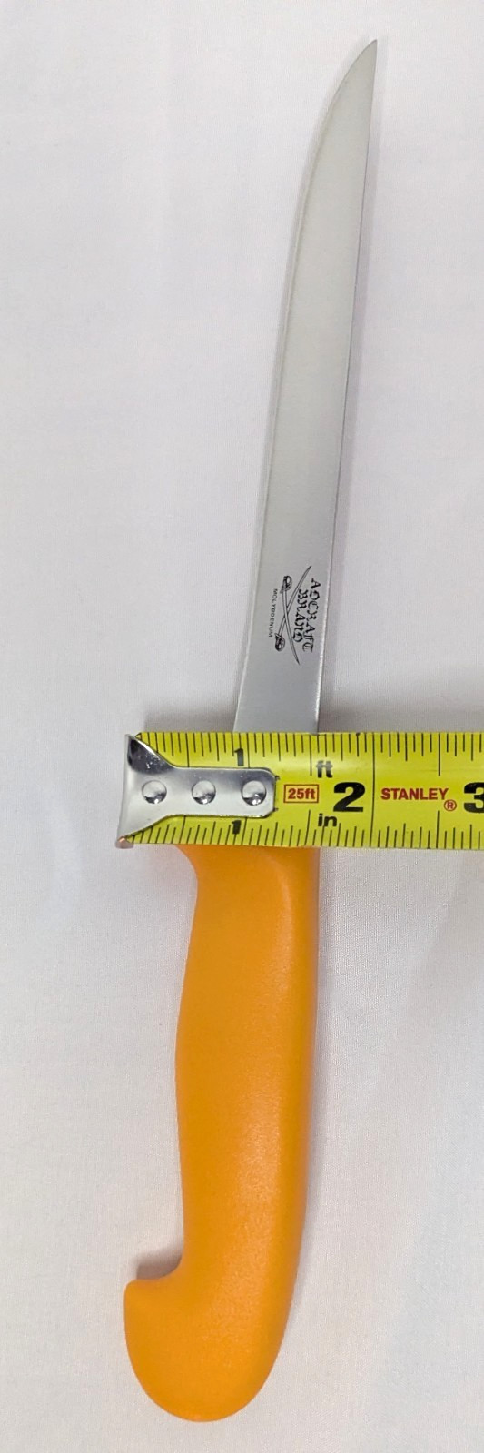 Industrial Boning Knife Sekizo 6″ Molybdenum Straight Blade Adcraft Brand Orange