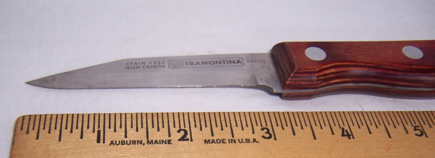 Tramontina Brazil Stain Free High Carbon 3” Paring Knife Polished Wood Handle