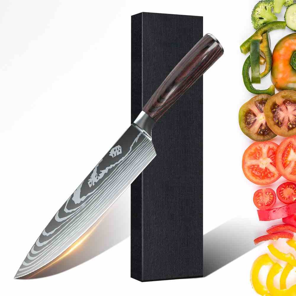 Japanese Chef Knife Professional Kitchen Knife for Steak and Vegetables Forged