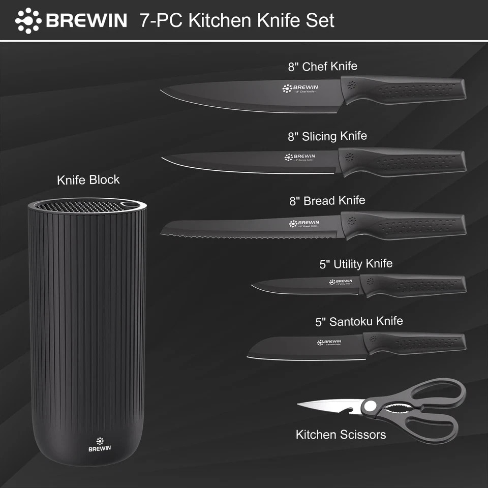 Knife Set, Kitchen Knife Set, Knives Set for Kitchen, Universal Knife Block, …