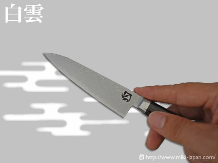 Hakuun Petty Knife 120mm 4.7in Miki Kajiyamura Double Bevel Blade Paring Knife