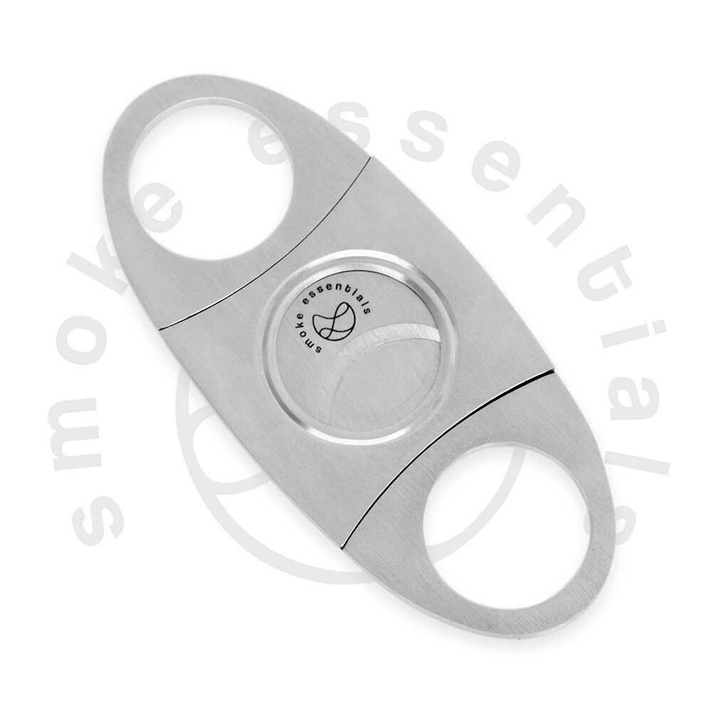 Stainless Steel Pocket Ci-gar Cutter Knife Scissors Double Blades Silver