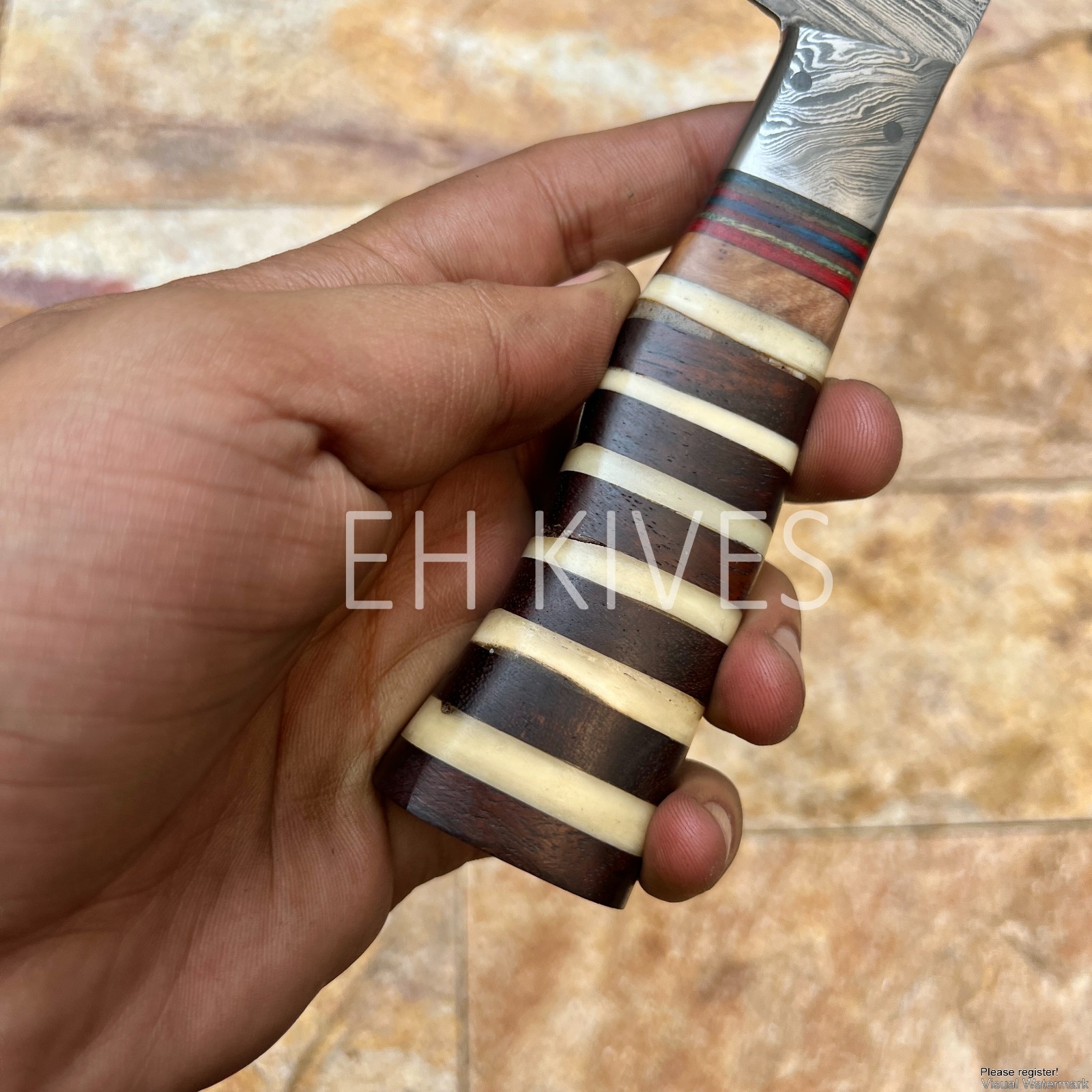 14” Handmade Damascus Steel Slicing Sharp Chef Knife for Meat/BBQ
