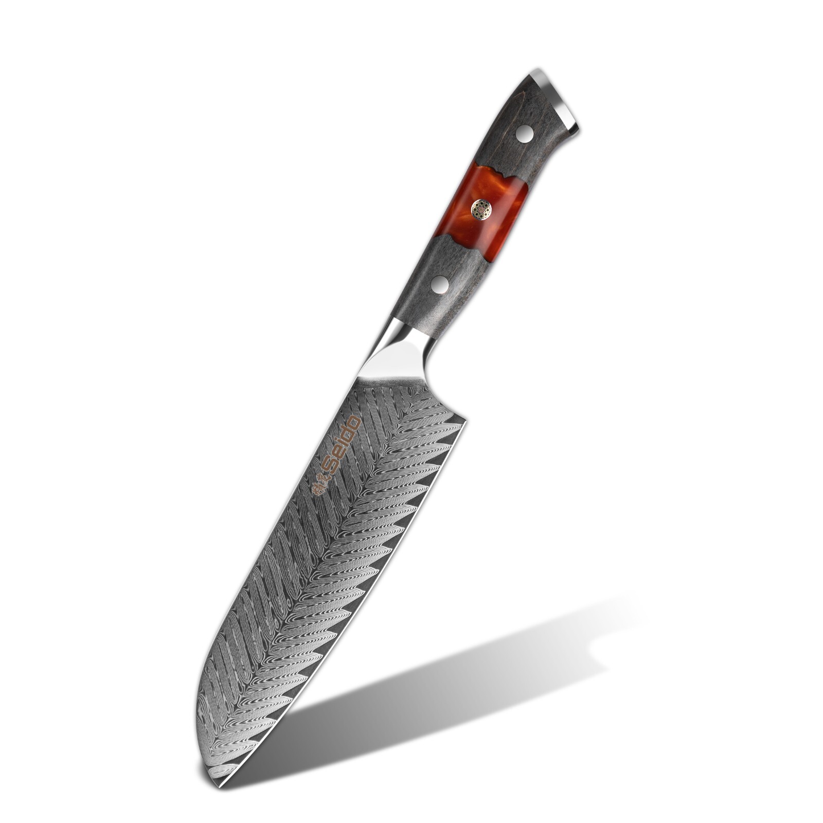 12-Piece Inferuno Knife Block Set – Premium AUS-10 Damascus Steel, Red Resin
