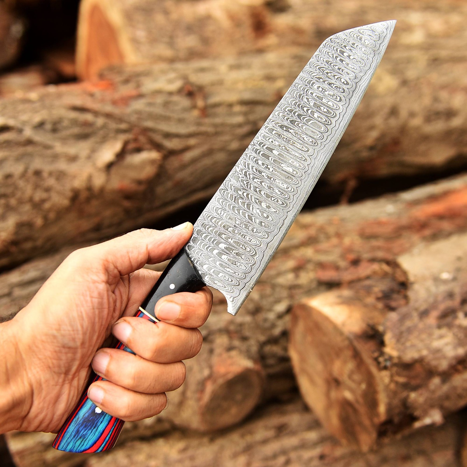 12 Professional Artisan Hand Forged Damascus Chef Knife Professional Kitchen