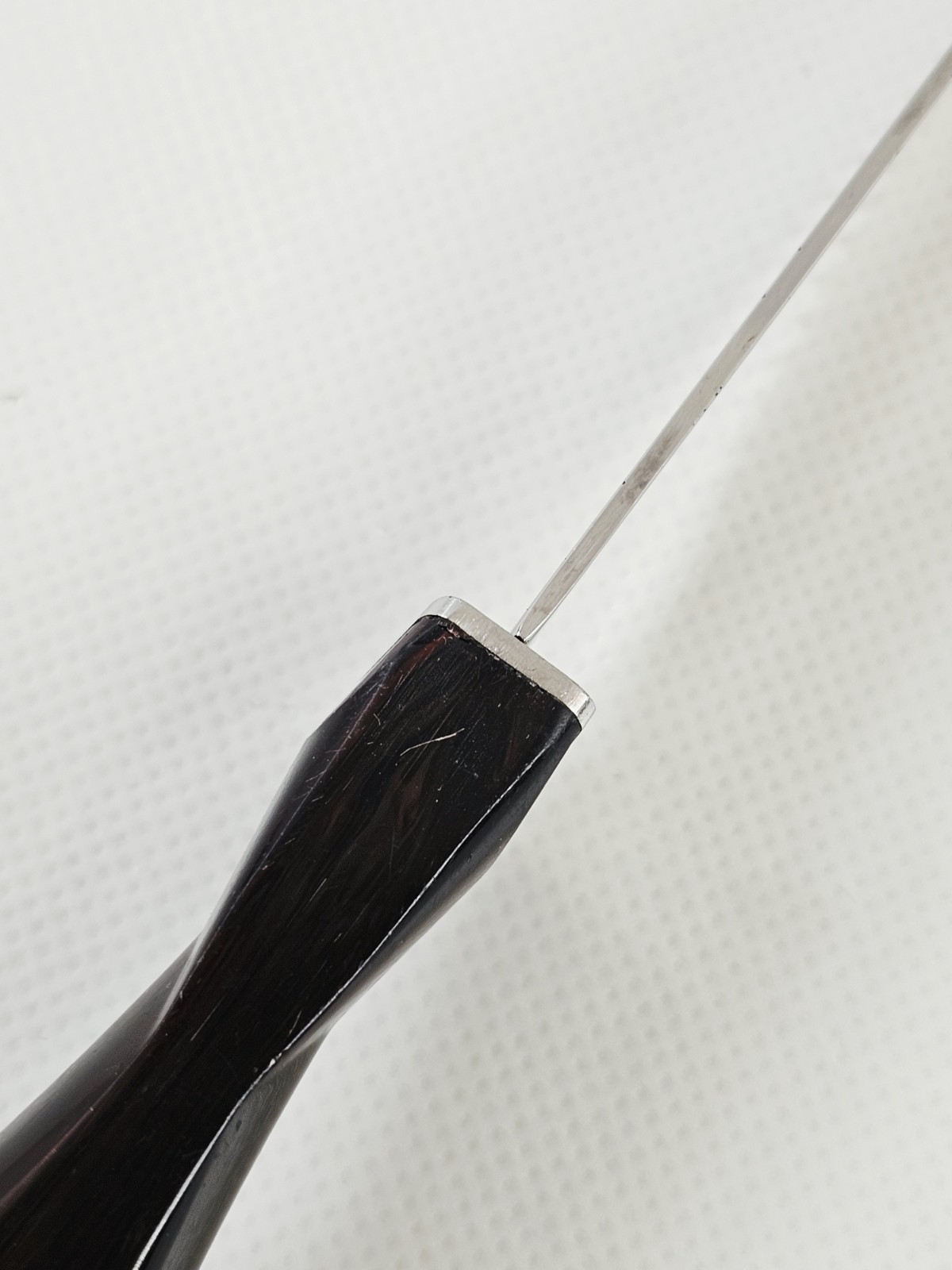 Cutco 1758 / 1759 USA Made Brown Swirl Steak Table Knife 3.5″ Chrome MCM Accent