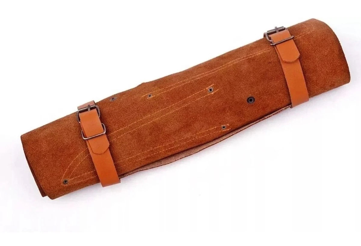 Handmade 6 Damascus Steel BBQ Kitchen Chef knife set with leather roll bag|