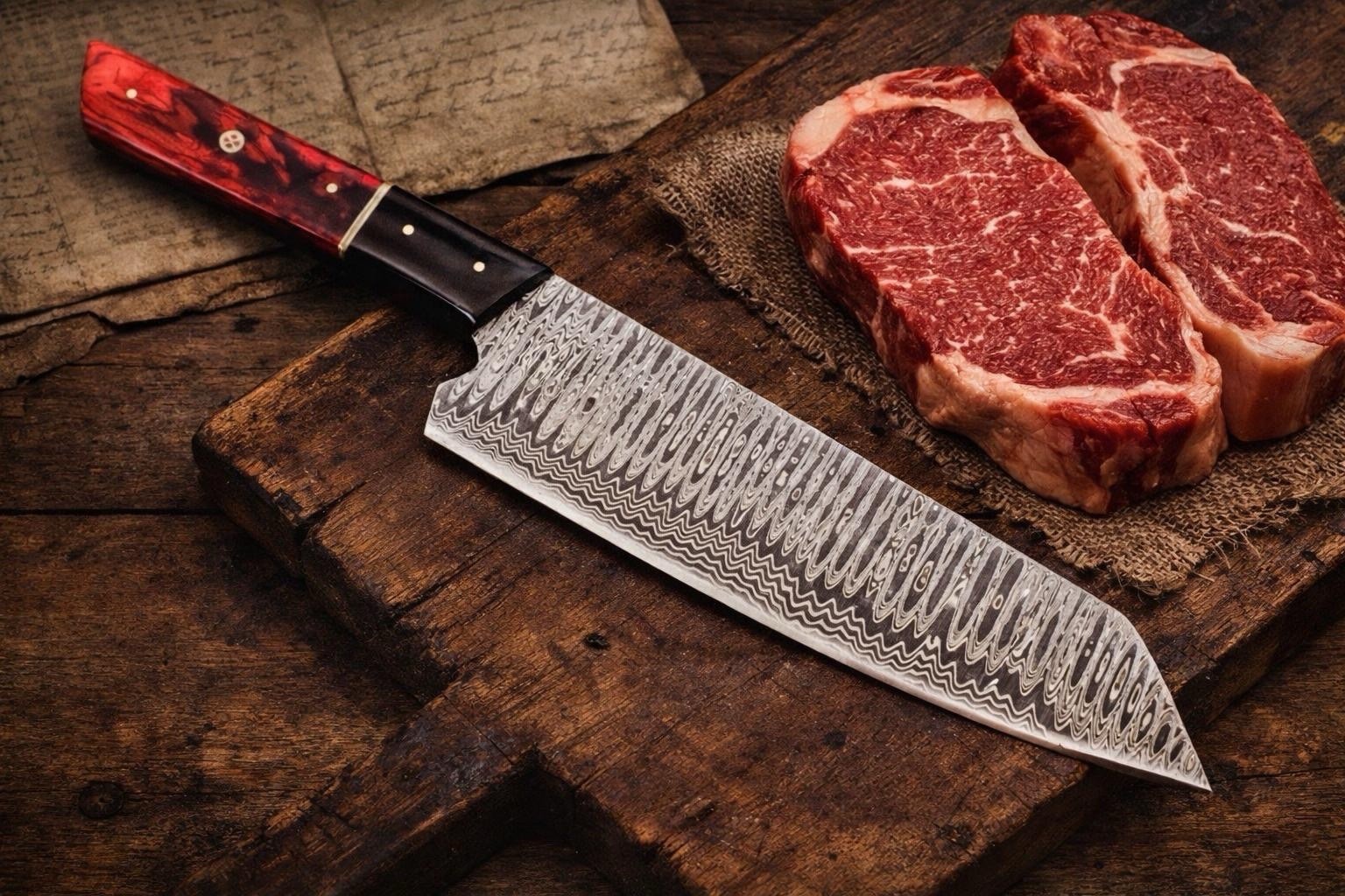 12” custom Handmade Damascus Chef Knife Hand Forged Japanese Bunka Kitchen Knife