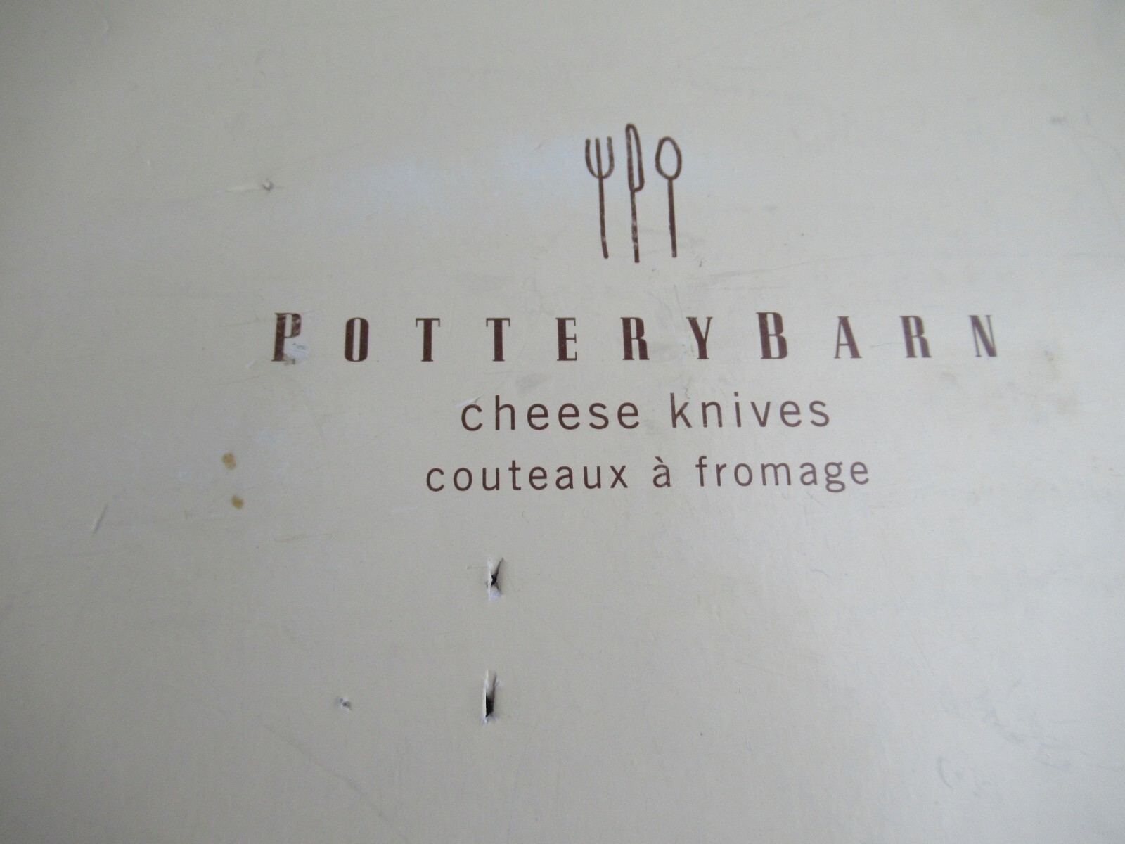 Pottery Barn Wood Cheese Knives set of Five in Original Box, made in Italy