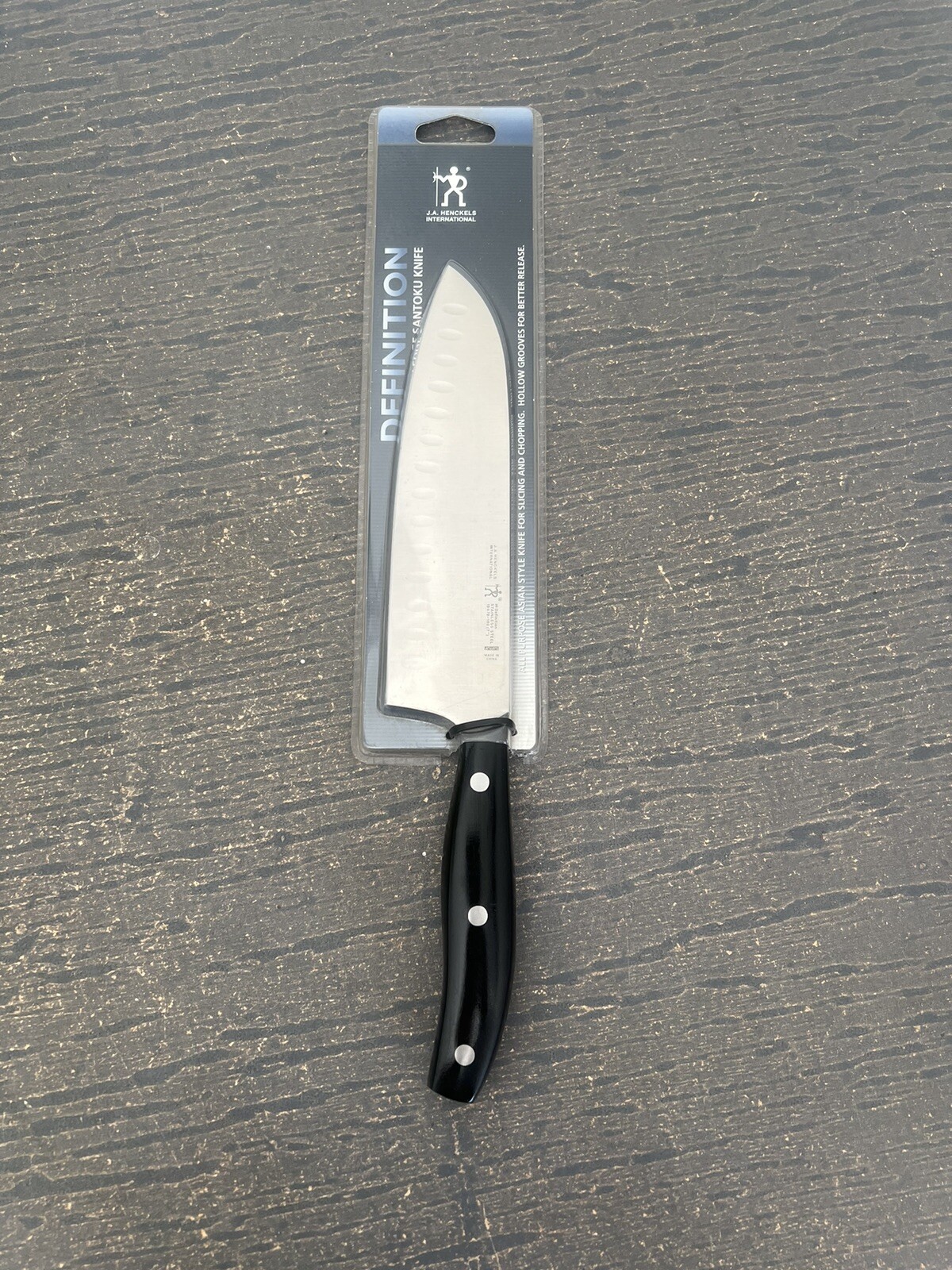 J.A. Henckels Definition Fine Ege Cutlery 7″ Hollow Edge Santoku Knife