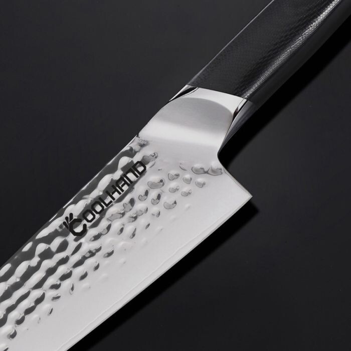Coolhand Fixed-Blade Chef’s Knife 8″ Stainless Steel Blade G10 Handle Black