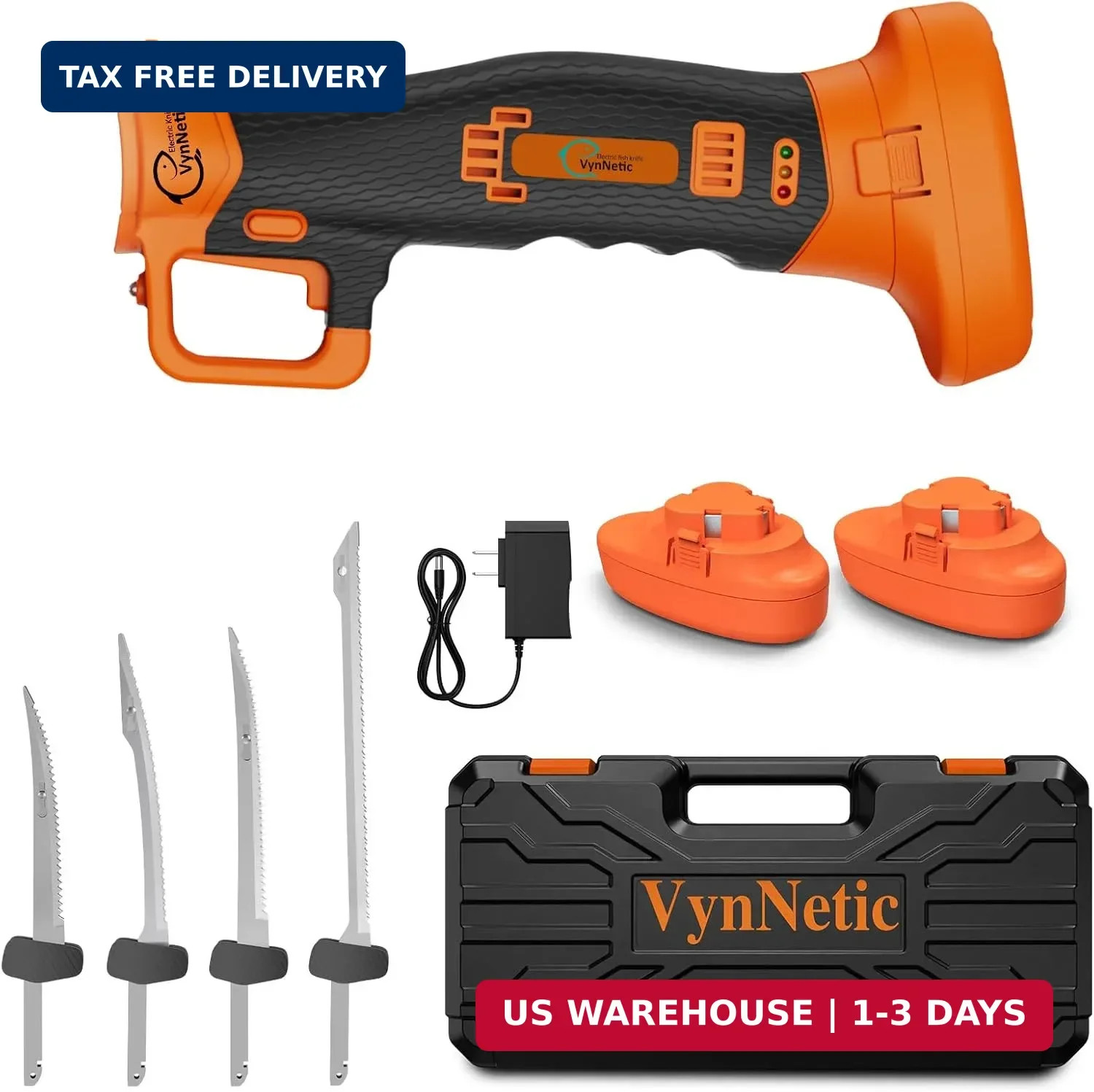 Electric Fillet Knife for Fish – Rechargeable Cordless Electric Knife With Non-S