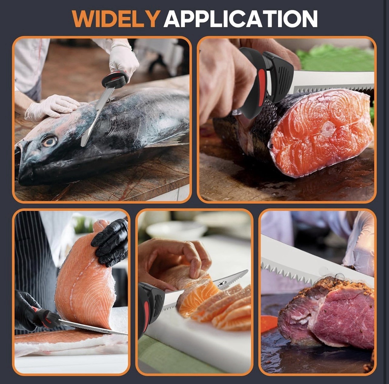 Electric Fillet Knife for Fish – Cordless Fillet Knife with 4 Blades 2 Battery’s