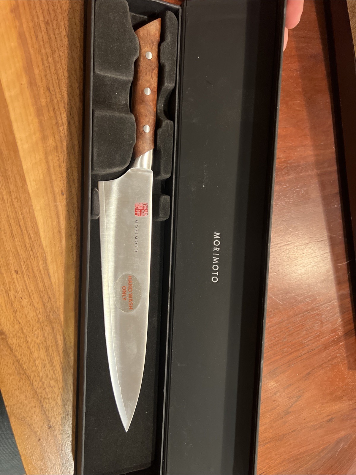 Miyabi Morimoto 600 Mc SG2 9” Chef ‘s Knife Rare Birchwood
