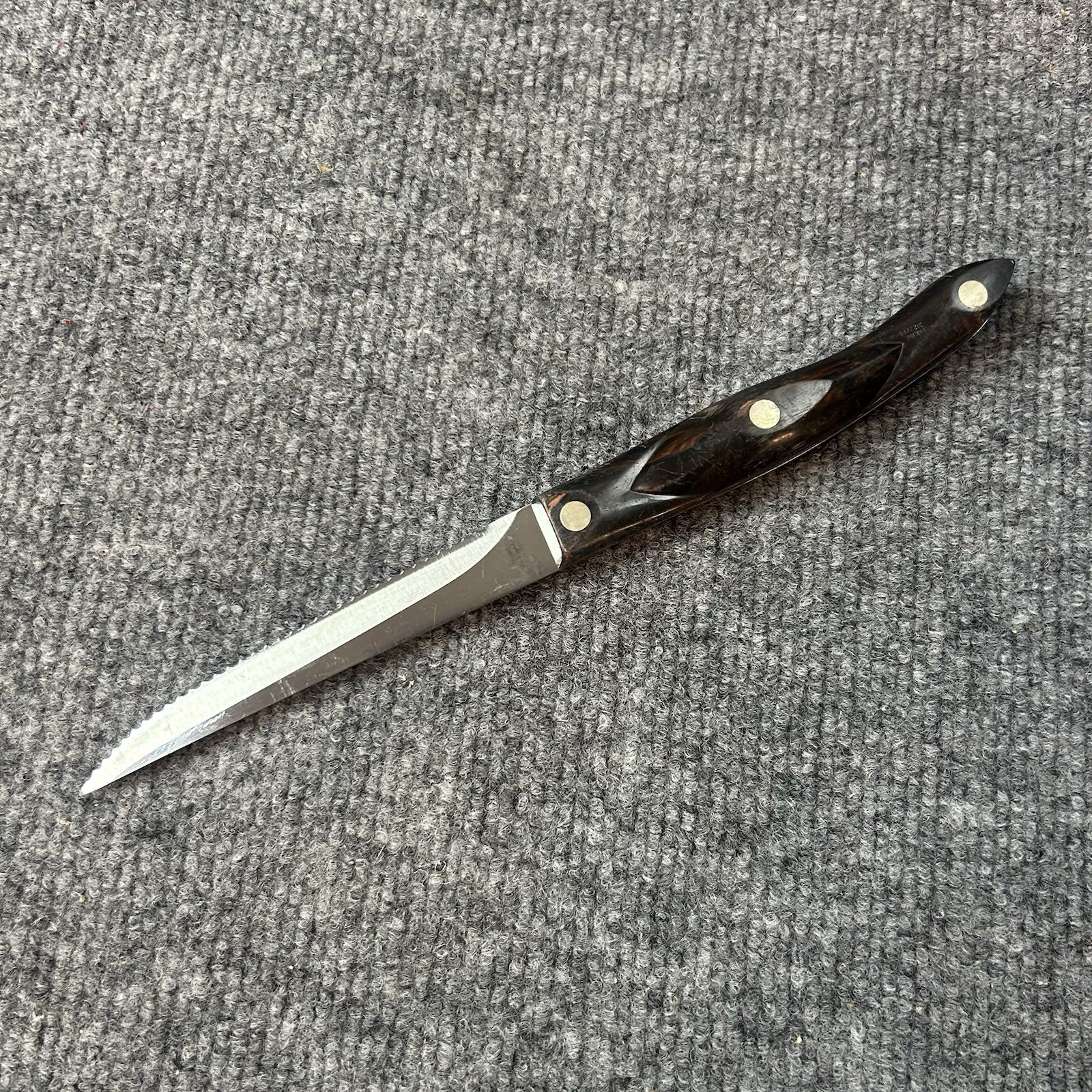 Cutco 1721 Serrated Utility Sandwich Knife Brown Handle USA 8.75”