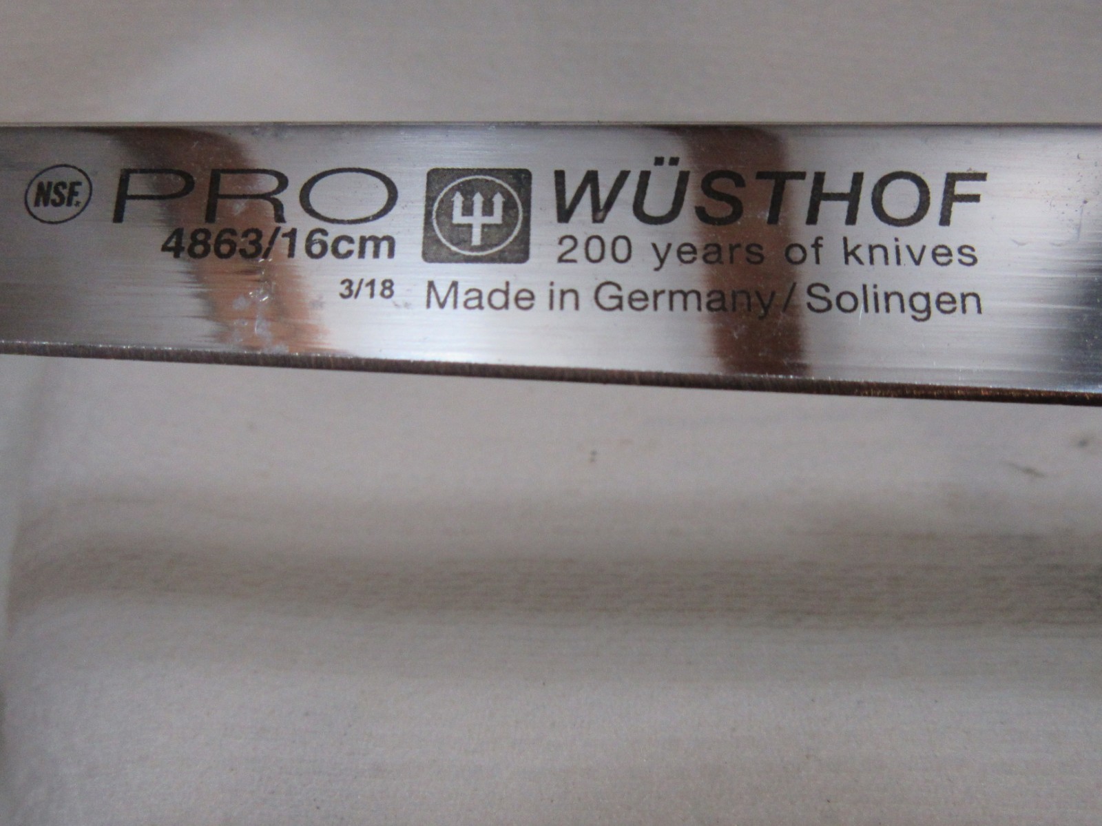 Wusthof Pro Chef Slicer Knife 4863/16cm Clip Point Blade Soft Grip Germany