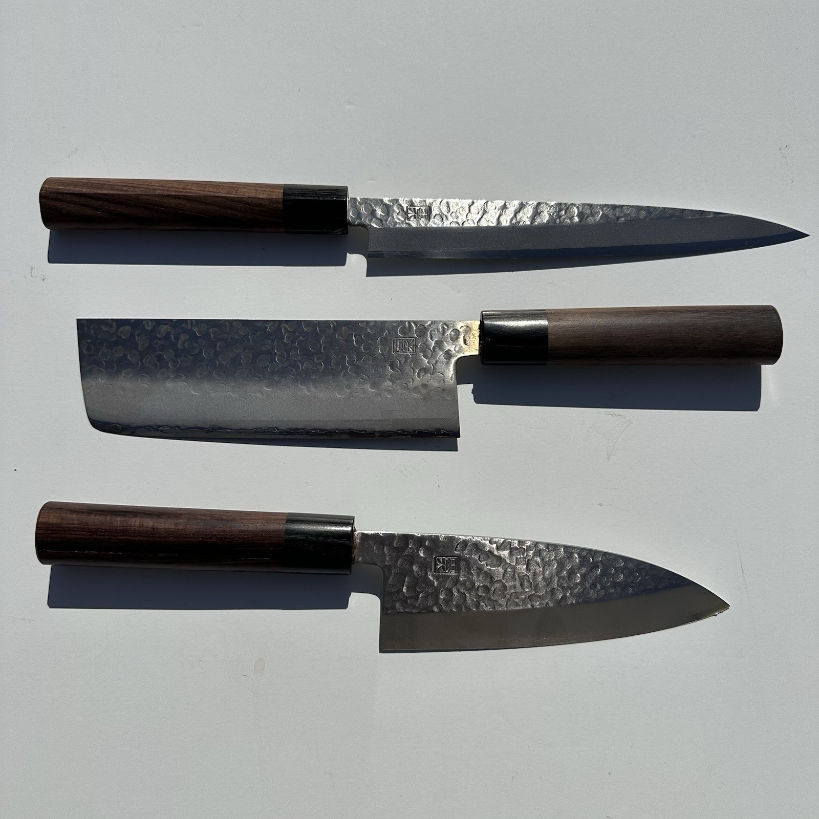 Kirin Hamono Japanese Kitchen Knife Set W/ Wooden Storage Box Case Sushi Knives