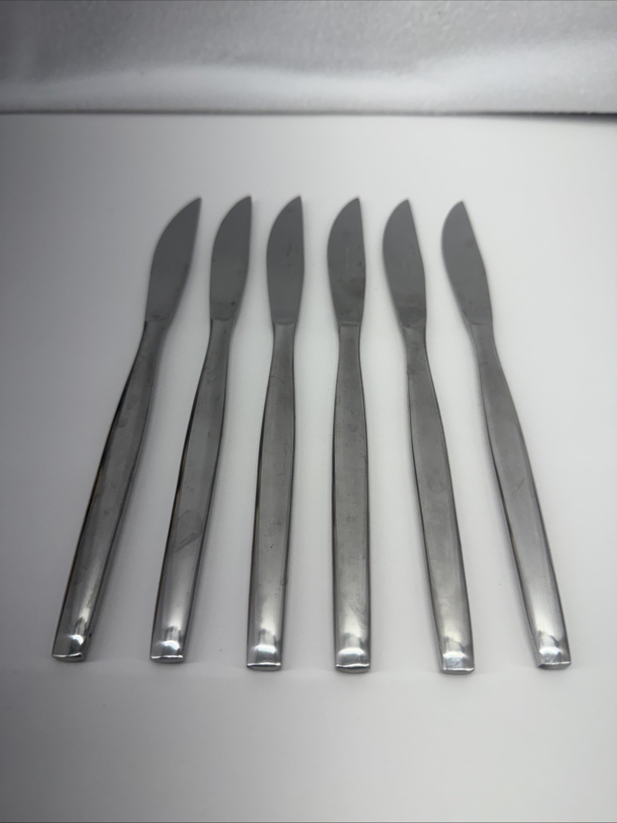 Chef Le Blanc Stainless Steak Knives Set of 6 Vintage 8″ Flatware Lot