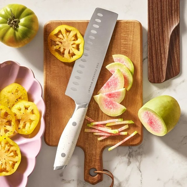 Pioneer Woman Nakiri Knife Speckle Stainless Steel 6.5 inch Linen New
